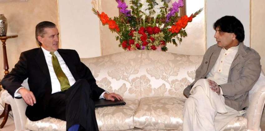 اسلام‌آباد، وزیر داخلہ چوہدری نثار علی خان سے امریکی سفیر ..