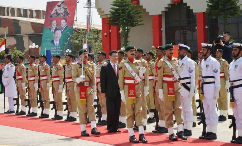 اسلام آباد:چینی صدر ژی چن پنگ اسلام آباد آمد پر گار آف آنر ..
