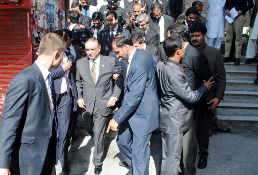 راولپنڈی: صابق صدر آصف علی زرداری پیشی کے موقع پر سخت سیکیورٹی ..