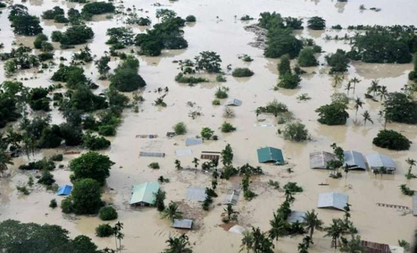 رنگون: میانمر میں حالیہ سیلاب اور شدید بارشوں کے باعث زیر ..