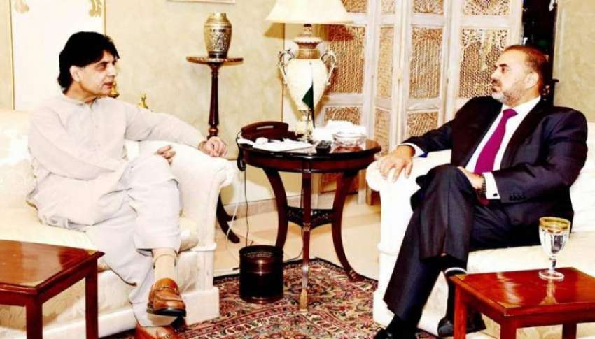 اسلام آباد: وفاقی وزیر داخلہ چوہدری نثار علی خان سے لارڈ ..
