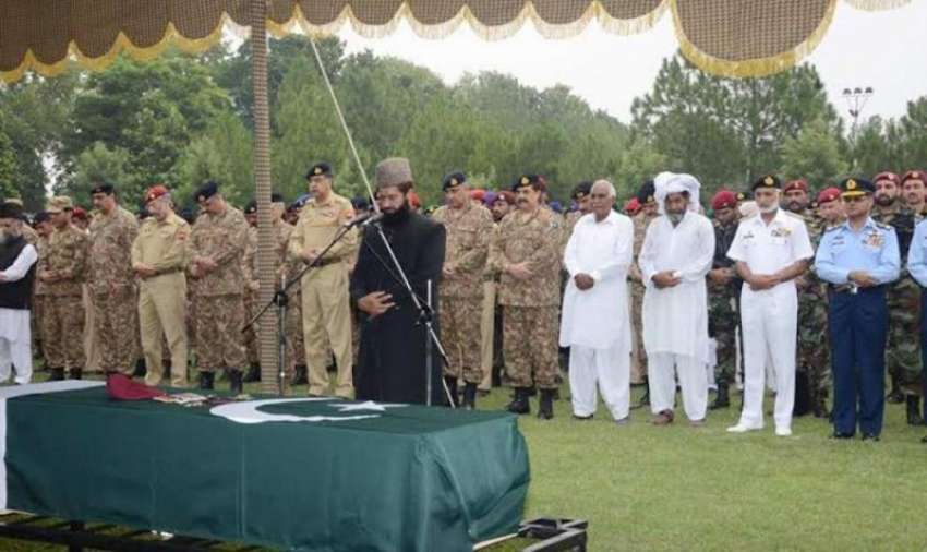 راولپنڈی: مانسہرہ ہیلی کاپٹر حادثے کے شہداء کی نماز جنازہ ..