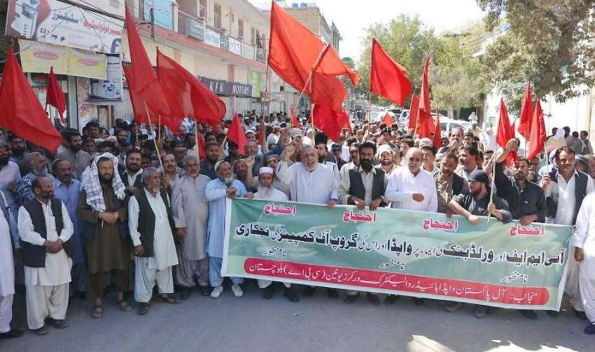 کوئٹہ: آل پاکستان ہائیڈرو الیکٹرک ورکرز یونین کے زیر اہتمام ..