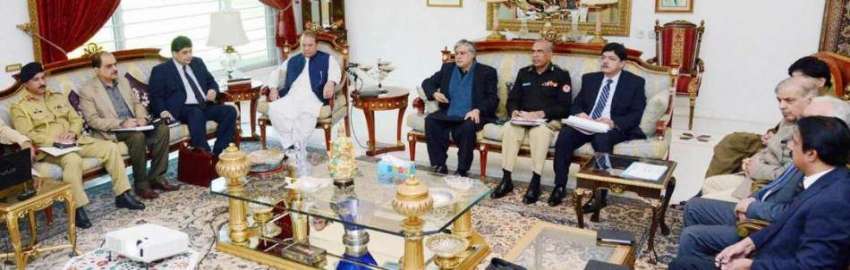 لاہور: وزیر اعظم محمد نواز شریف پنجاب میں امن و امان کی صورتحال ..