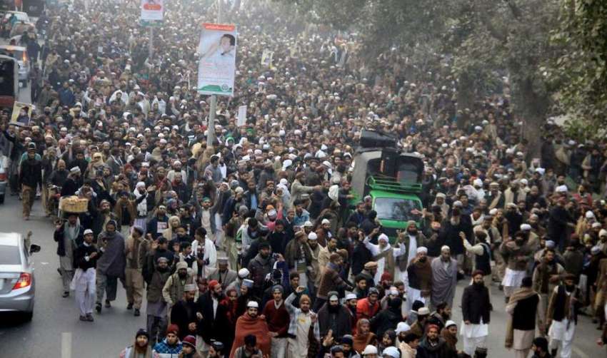 لاہور: تحریک رہائی ممتاز قادری کے زیر اہتمام قانونِ ناموس ..