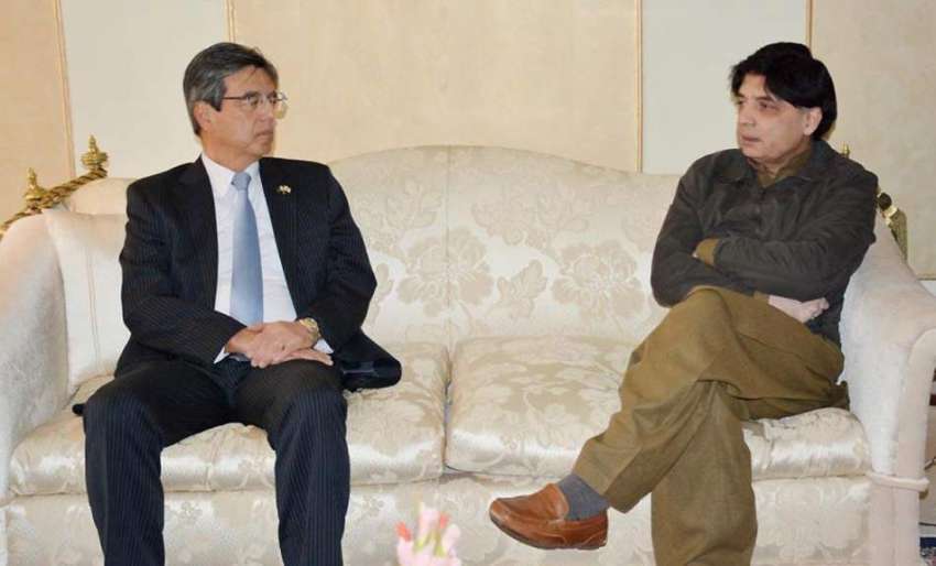 اسلام آباد: وزیر داخلہ چوہدری نثار علی خان سے جاپان کے سفیر ..