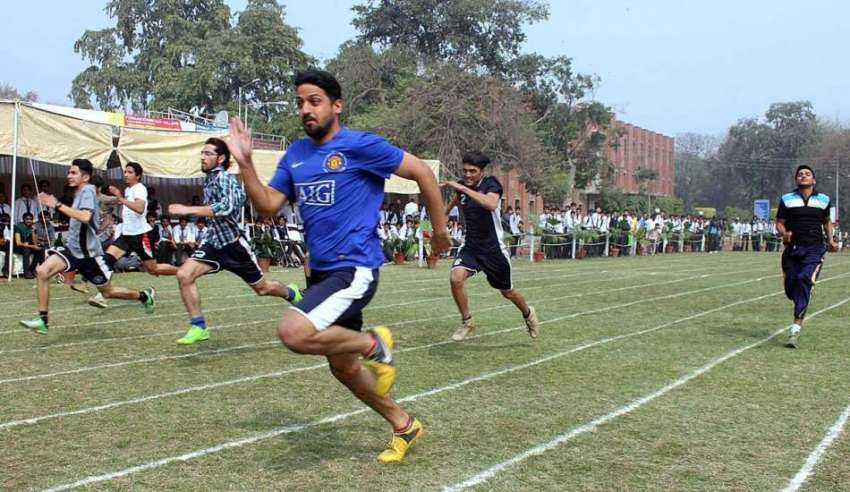 لاہور: سٹوڈنٹس 129ویں مختلف سالانہ ایتھلیٹکس چمپئن شپ گیموں ..