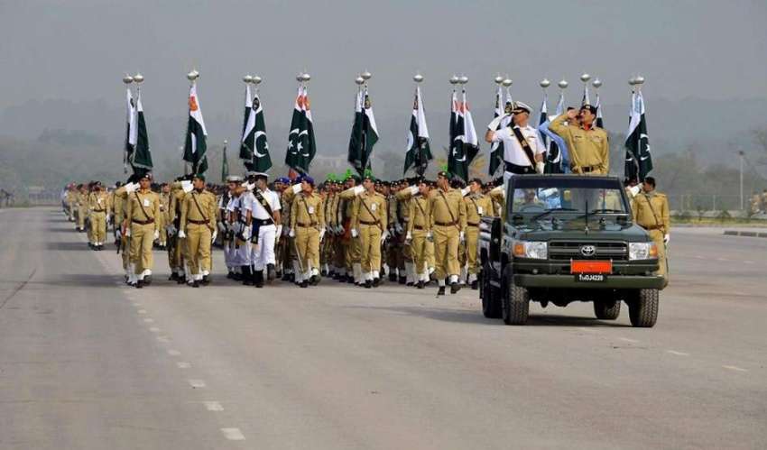 راولپنڈی: یوم پاکستان کے موقع پر پریڈ کی تیاریوں کے سلسلے ..