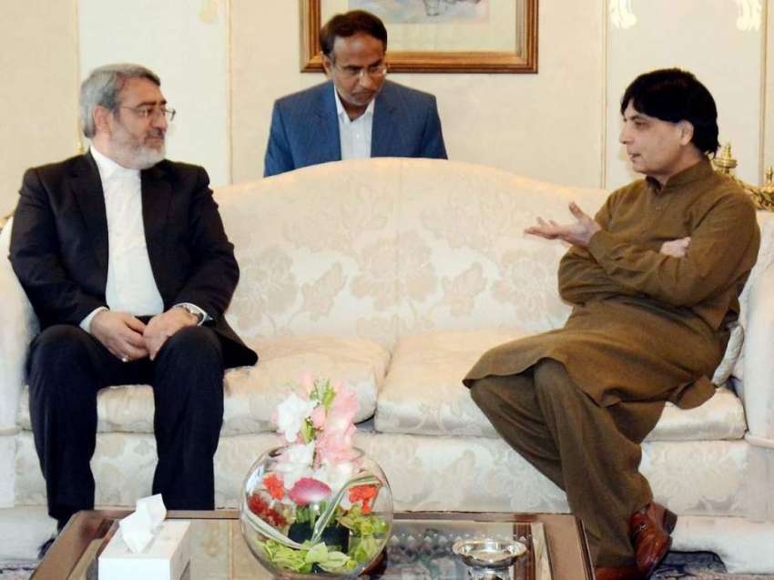 اسلام آباد: وزیر داخلی چوہدری نثار علی خان سے انکے ایرانی ..