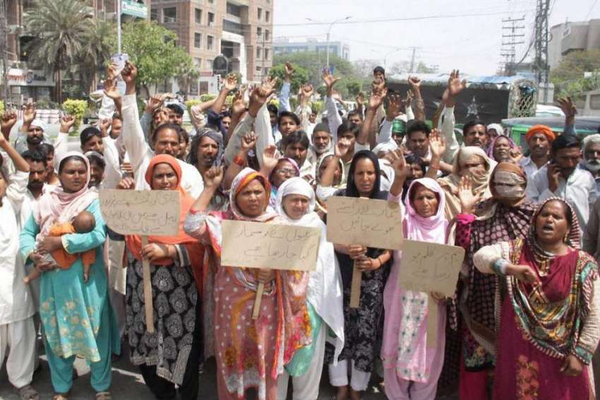 لاہور: کاہنہ نیو امیر کالونی کے رہائشہ قبضہ گروپ کے خلاف ..