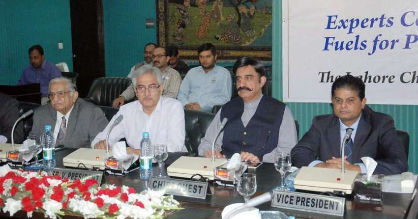 لاہور: صوبائی وزیر معدنیات شیر علی خان ، لاہور چیمبر کے سینئر ..