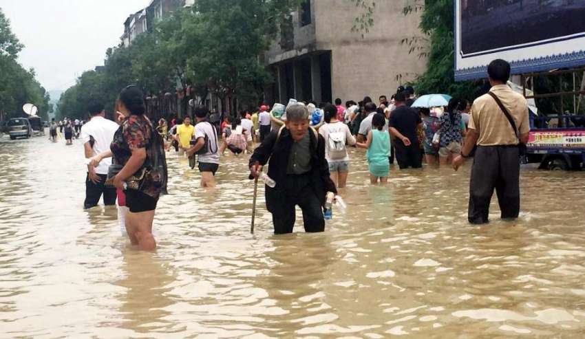 چائنہ: لانگ شانگ میں دو روز تک تیز دھار بارش برسنے کے بعد ..