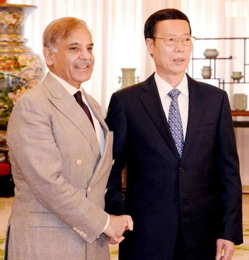 بیجنگ: وزیر اعلیٰ پنجاب محمد شہباز شریف اور چین کے نائب وزیر ..