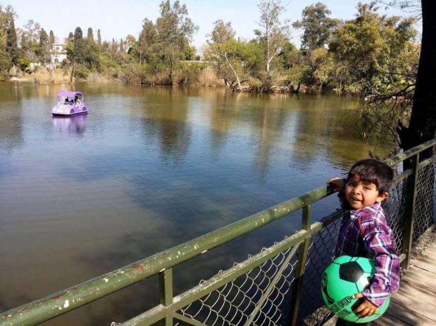 راولپنڈی: نیشنل ایوب پارک میں ایک فیملی کشتی رانی سے لطف ..