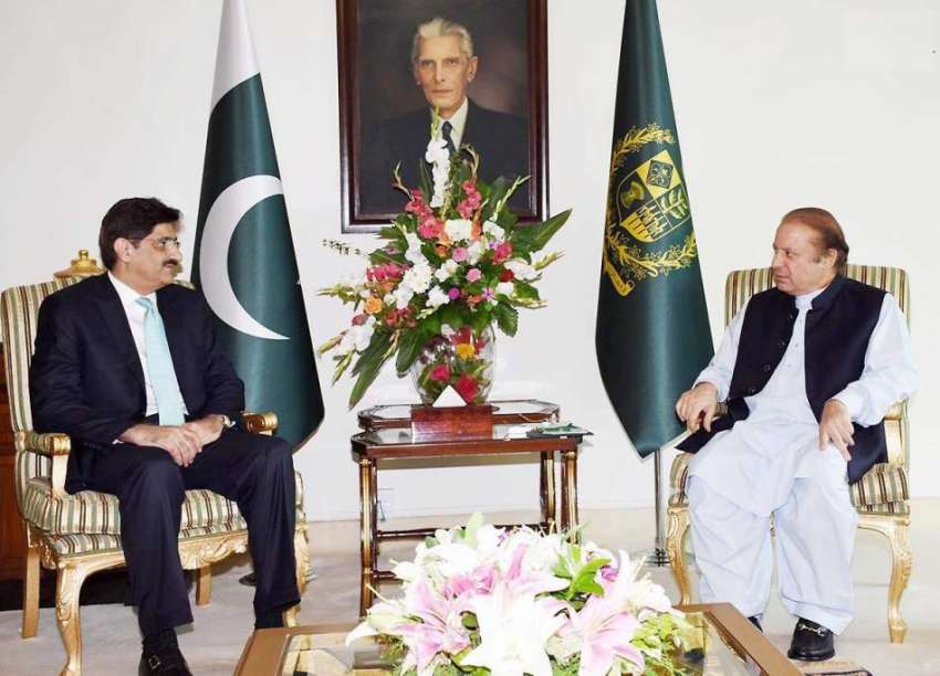 اسلام آباد: وزیر اعظم محمد نواز شریف سے وزیر اعلیٰ سندھ سید ..