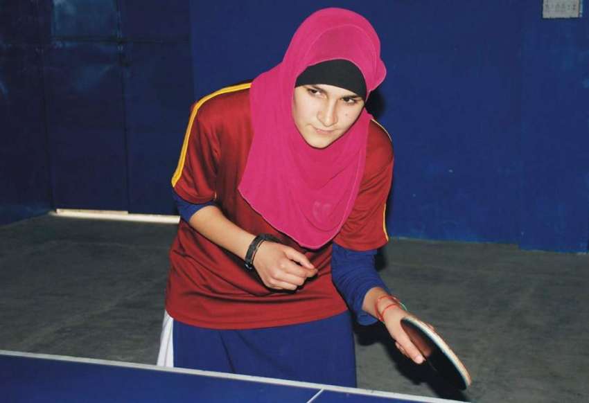 پشاور: آر ٹی ایس ٹیبل ٹینس چمپئن شپ میں شریک کھلاڑی شارٹ ..