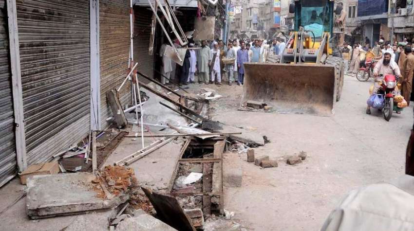 راولپنڈی: راجہ بازار اور باڑہ مارکیٹ میں ٹی ایم اے کا تجاوزات ..