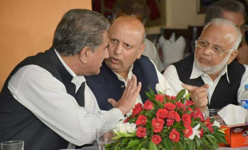 لاہور: تحریک انصاف کے مرکزی قائدین شاہ محمود قریشی، چوہدری ..