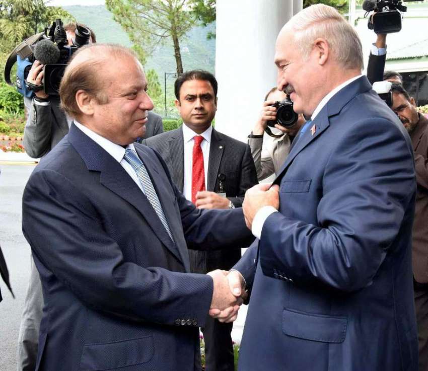 اسلام آباد: وزیر اعظم نواز شریف بیلا روس کے صدر الیگزینڈر ..