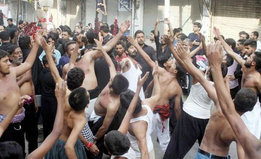 لاہور: آٹھویں محرم الحرام کی مناسبت سے نکالے گئے شبیہ ذوالجناح ..