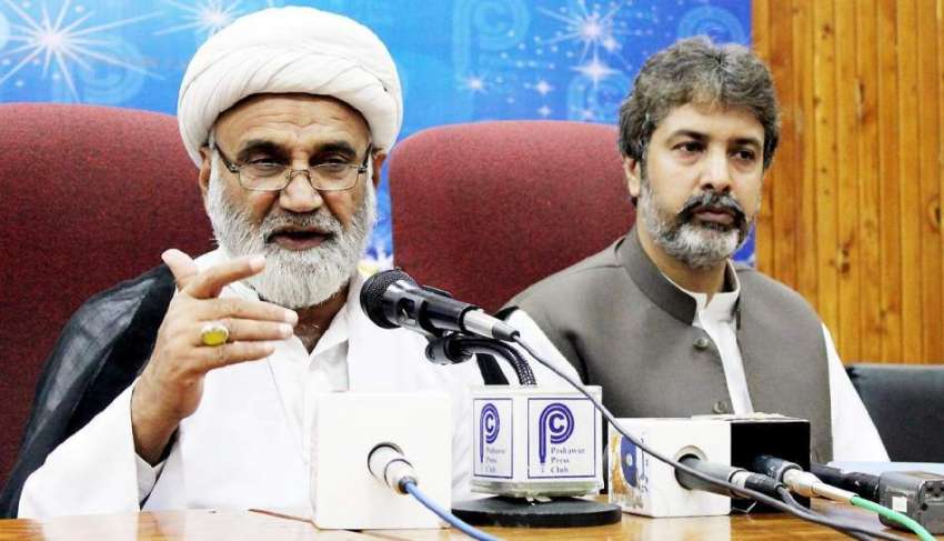 پشاور: ممتاز شیعہ عالم دین علامہ محمد رمضان توقیر پریس کانفرنس ..