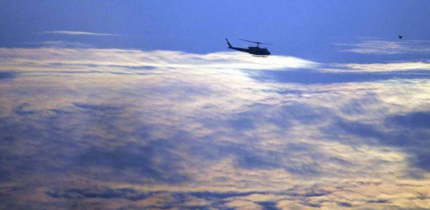 راولپنڈی: ہیلی کاپٹر کے دوران پرواز آسمان کا خوبصورت منظر۔