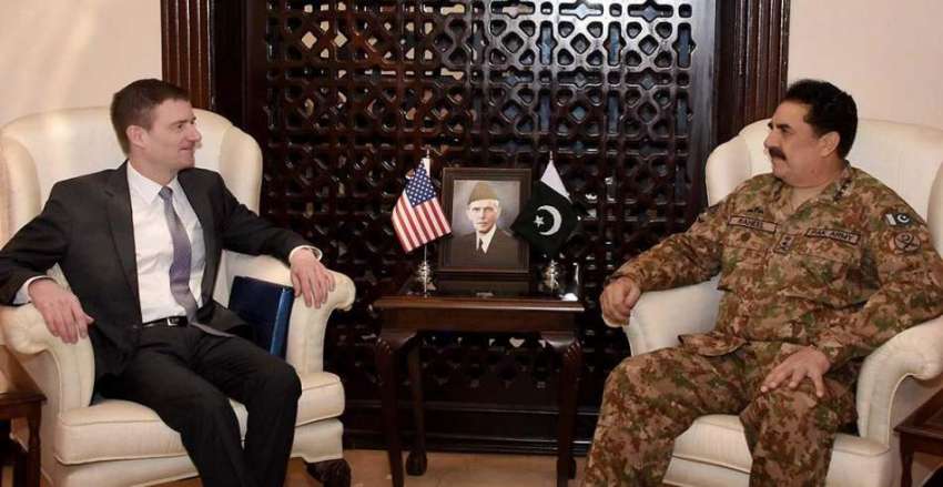 راولپنڈی: آرمی چیف جنرل راحیل شریف سے امریکی سفیر ڈیوڈ ہیل ..