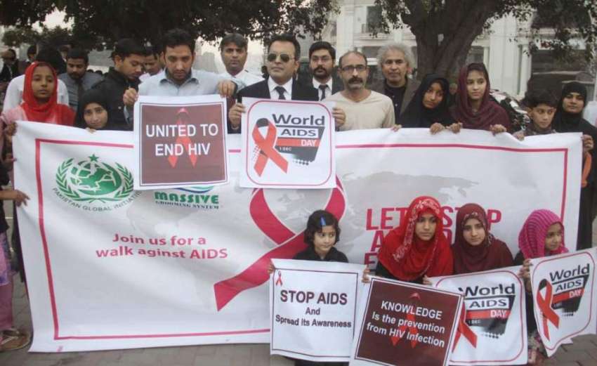 لاہور: ایڈز کے عالمی دن کے موقع پر پاکستان گلوبل انیشیٹوز ..