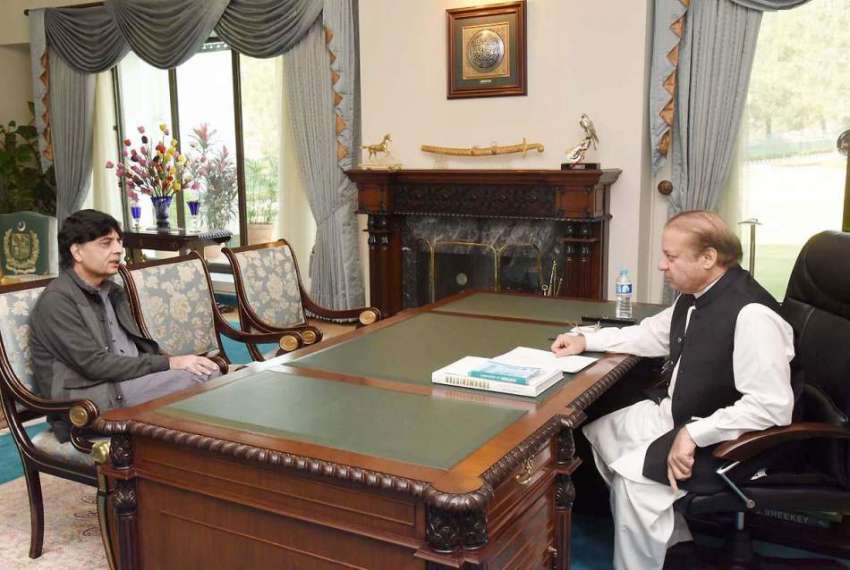  اسلام آباد: وزیر اعظم نواز شریف سے وزیر داخلہ چوہدری نثار ..