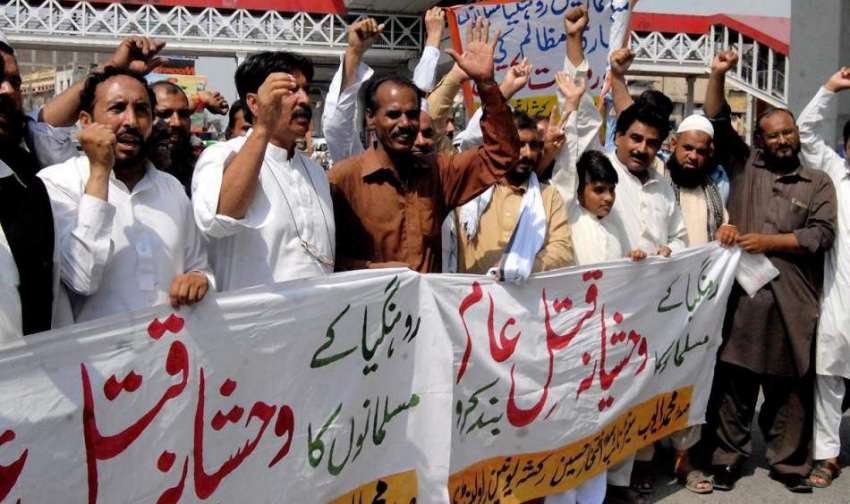 راولپنڈی: رکشہ یونین کے زیر اہتمام برما کے مسلمانوں پر مظالم ..
