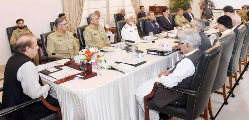 اسلام آباد: وزیر اعظم نواز شریف قومی سلامتی کمیٹی کے اجلاس ..