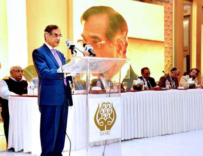 کراچی: چیف جسٹس آف پاکستان میاں ثاقب نثار 25ویں سارق لاء کانفرنس ..