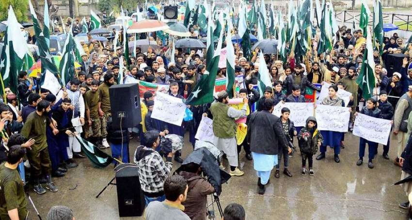 پشاور: تحریک آزادی جموں کشمیر کے زیر اہتمام کشمیریوں سے ..