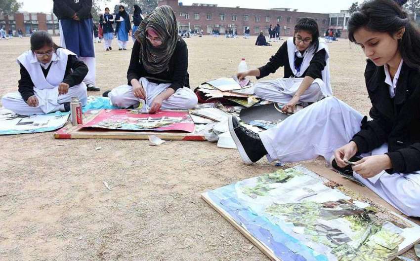 اسلام آباد: اسلام آباد کالج فار گرلز میں طالبات پینٹنگ مقابلوں ..