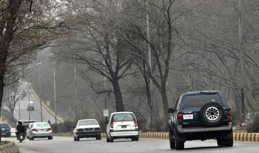 اسلام آباد: سڑک کے ساتھ لگے درختوں کے پتے جھڑ چکے ہیں۔