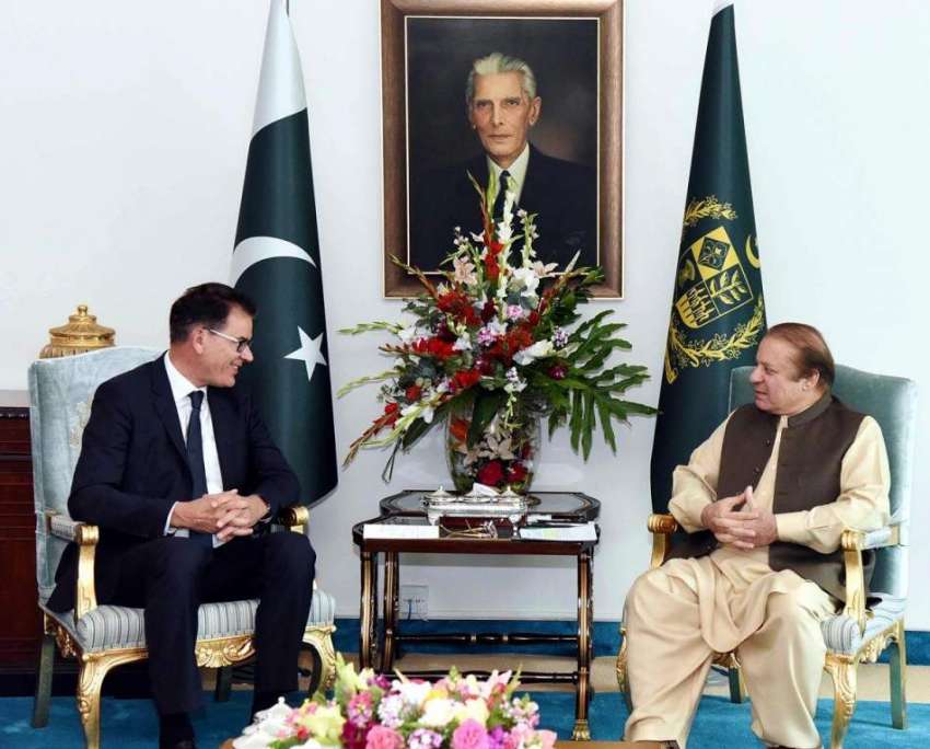 اسلام آباد: وزیر اعظم محمد نواز شریف سے جرمن کے وزیر ڈاکٹر ..