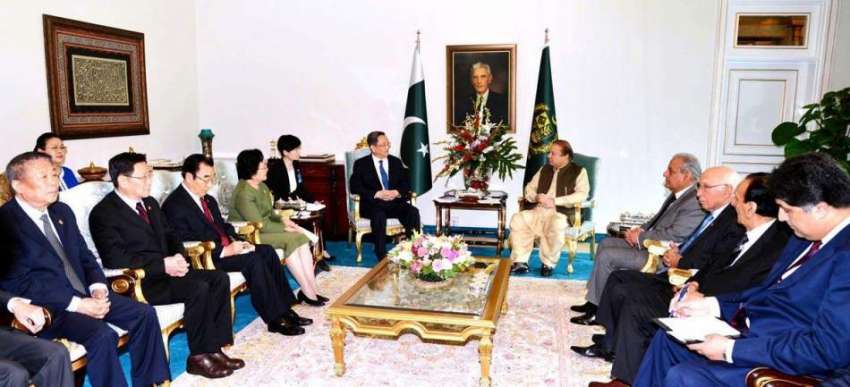 اسلام آباد: وزیر اعظم محمد نواز شیر سے چائنہ کی نیشنل پیپلز ..