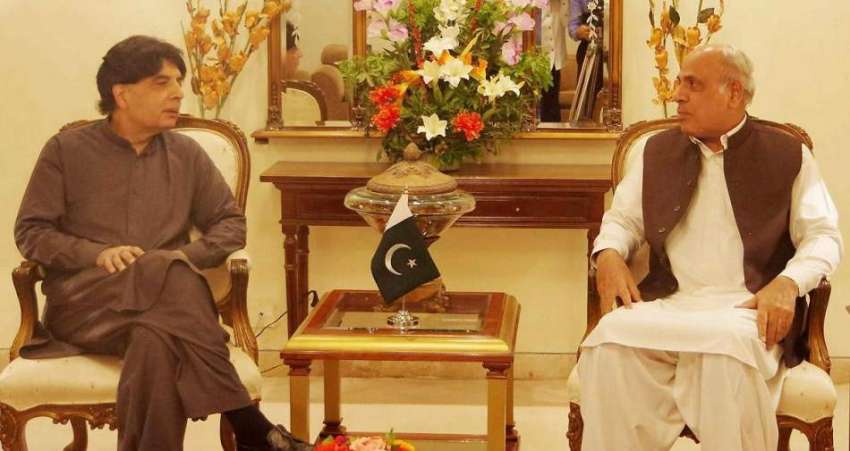 راولپنڈی: گورنر پنجاب ملک محمد رفیق رجوانہ اور وفاقی وزیر ..
