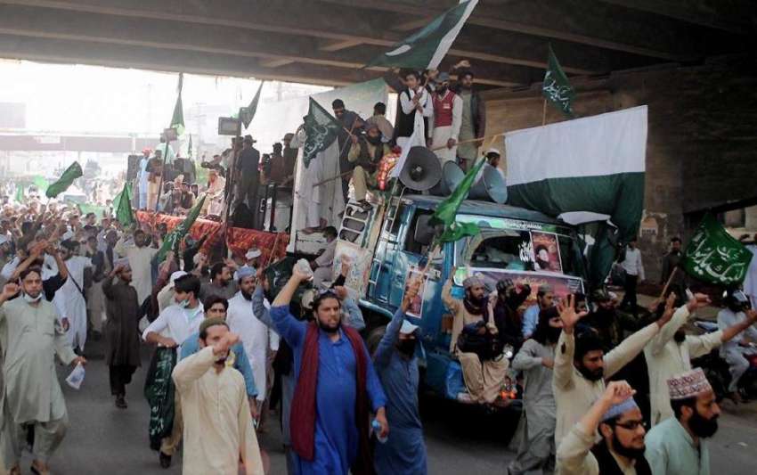 راولپنڈی: ختم نبوت ریلی فیض آباد سے اسلام آباد کی طرف رواں ..