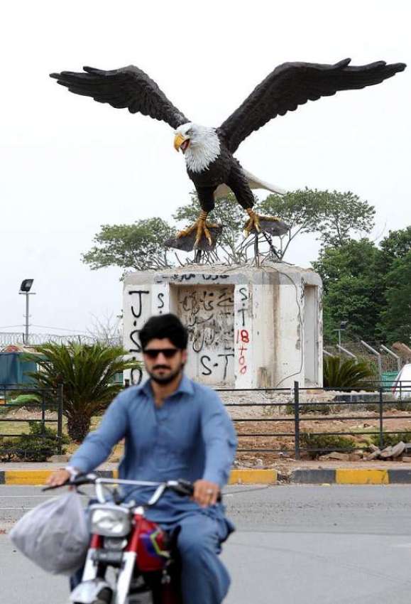 راولپنڈی: راول روڈ پر نصب کی گئی چیل کا خوبصورت منظر۔
