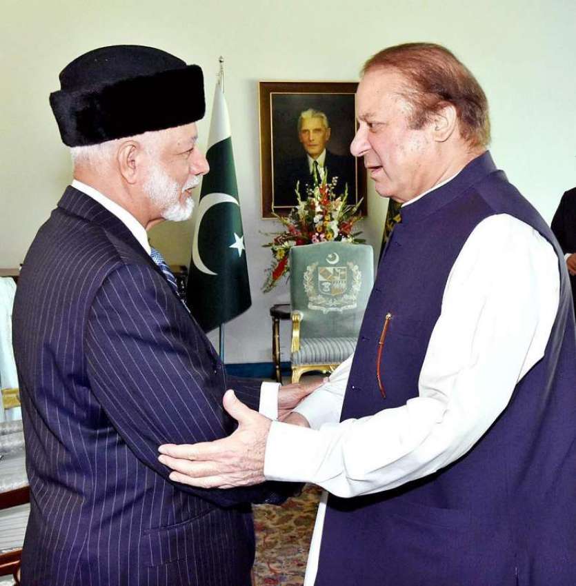 اسلام آباد: وزیر اعظم محمد نواز شریف اور اومان کے وزیر خارجہ ..