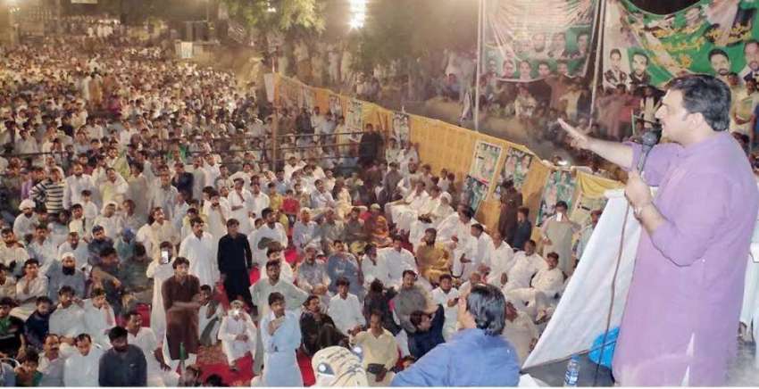 قصور: ترجمان حکومت پنجاب ملک احمد خان کنگن پور میں جلسہ عام ..