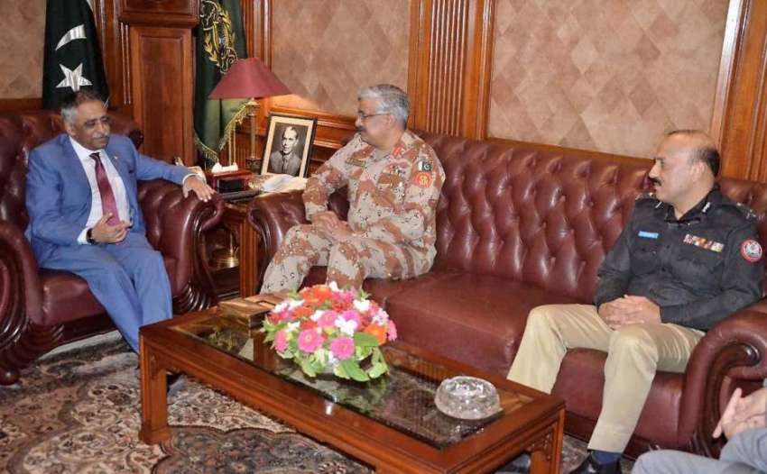 کراچی: گورنر سندھ محمد زبیر سے گورنر ہاؤس میں ڈائریکٹر جنرل ..