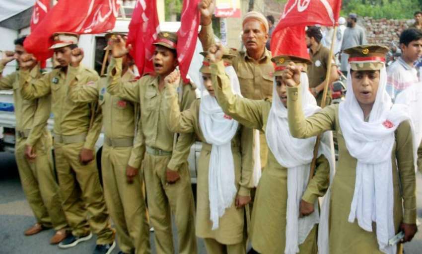 لاہور: خاکسار تحریک کے زیر اہتمام برما میں مسلمانوں پر ہونے ..