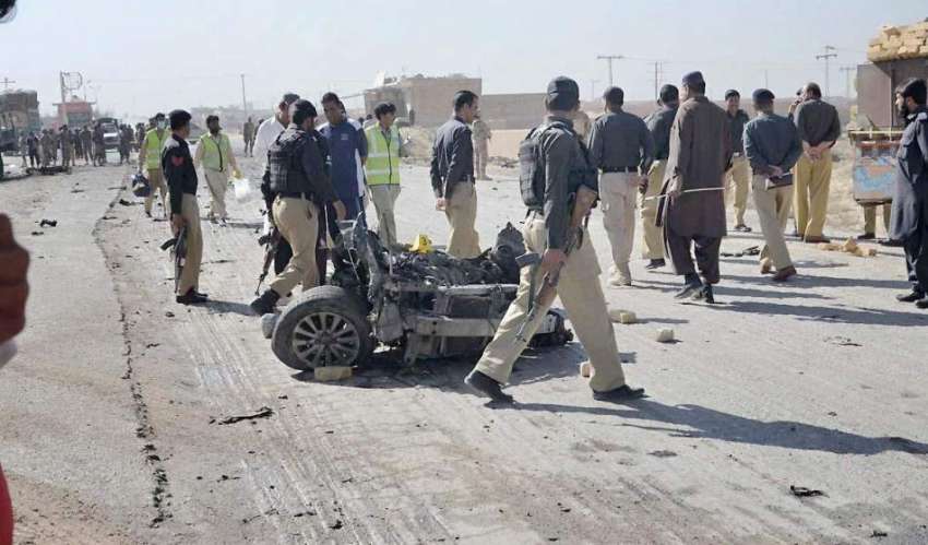 کوئٹہ: سریاب ملک ایریا سبی روڈ پر پولیس ٹرک کے قریب دھماکے ..