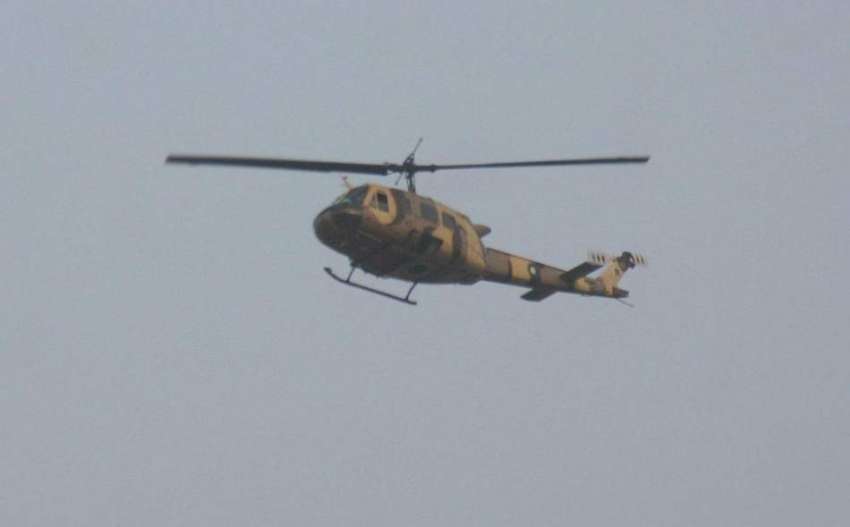 لاہور: سابق وزیراعظم نواز شریف کی ریلی کے روٹ کی ہیلی کاپٹر ..
