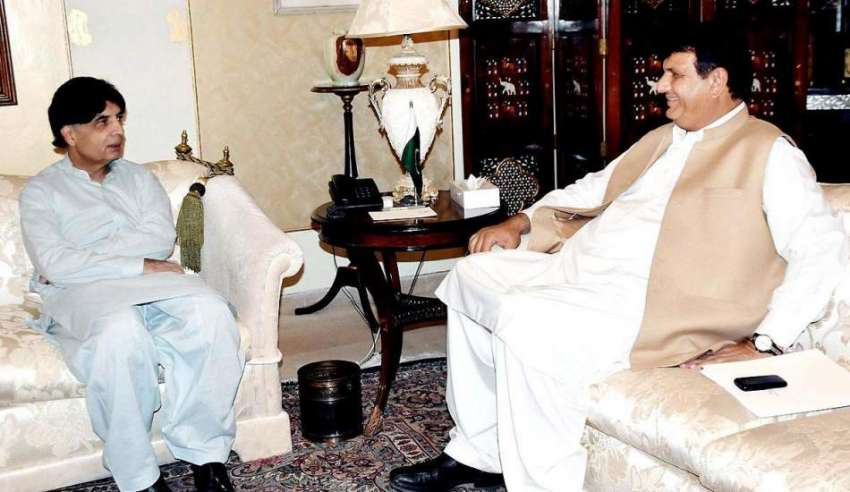 اسلام آباد: وفاقی وزیر داخلہ چوہدری نثار علی خان سے وزیر ..