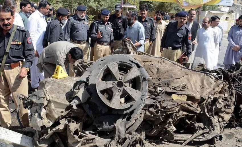 کوئٹہ: آئی جی پولیس عبدالرزاق چیمہ اور اعلیٰ افسران بم دھماکے ..