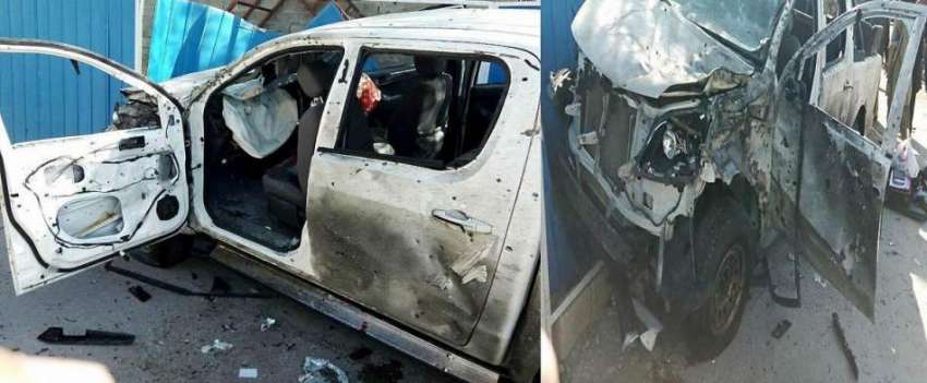 کوئٹہ: بم دھماکے میں تباہ ہونیوالی ڈی آی جی پولیس حامد شکیل ..