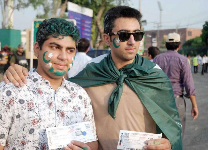 لاہور: ورلڈ الیون اور قومی  کرکٹ ٹیم کے درمیان آزادی کپ کا ..